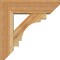 Ekena Millwork Merced Slat Rough Sawn Bracket w/ Offset Brace, Western Red Cedar, 6"W x 18"D x 18"H BKT0604X18X18MRC06RWR - alternate 3